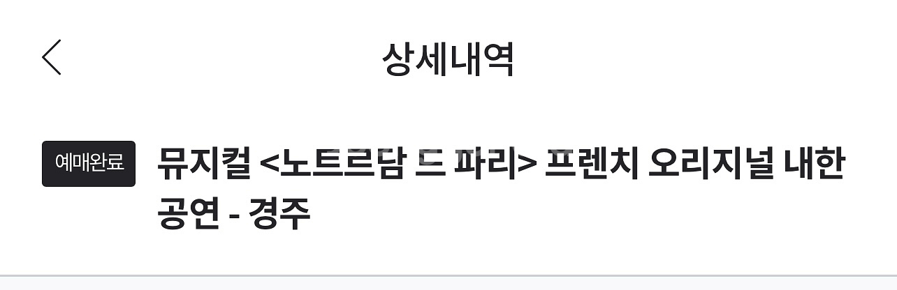 뮤지컬 노트르담 드 파리 경주 2연석 토요일--2