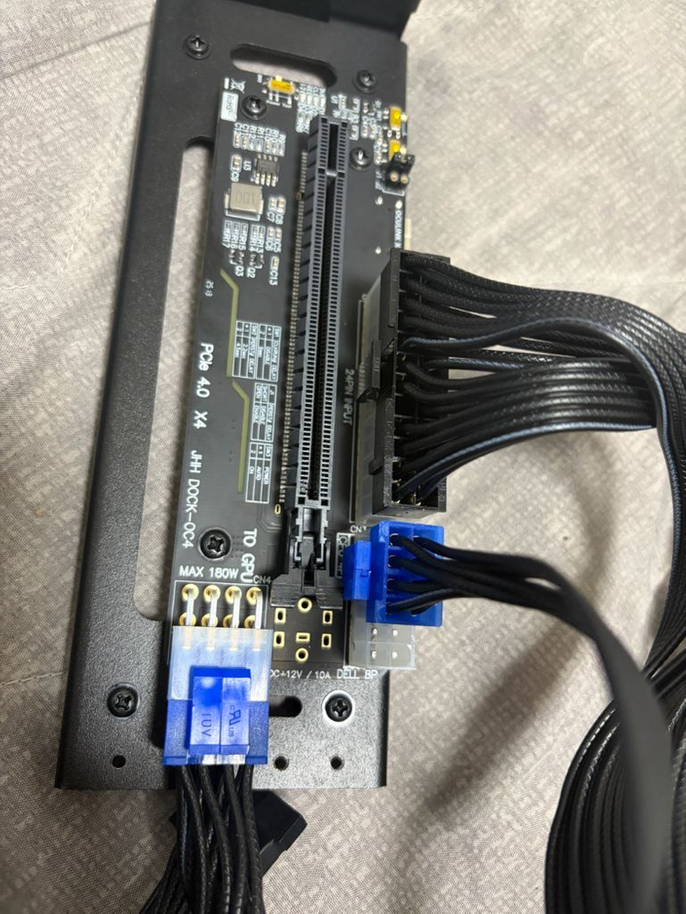 1080ti 그래픽카드 + egpu dock + RageX Enertic 800W 80PLUS브론즈 ATX3.1 이미지