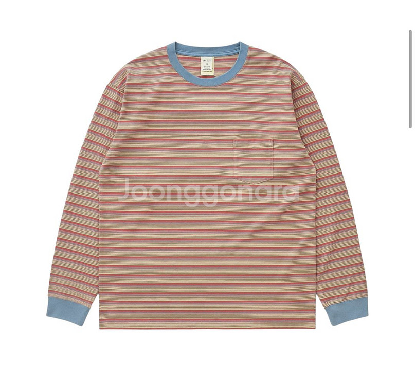 카키스 보더 롱슬리브 티셔츠 코퍼색상(무료배송)--0