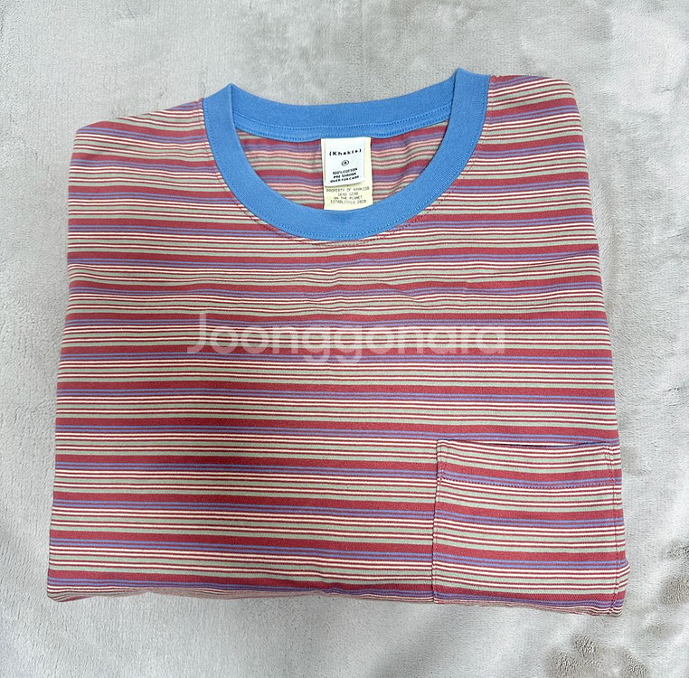 카키스 보더 롱슬리브 티셔츠 코퍼색상(무료배송)--2