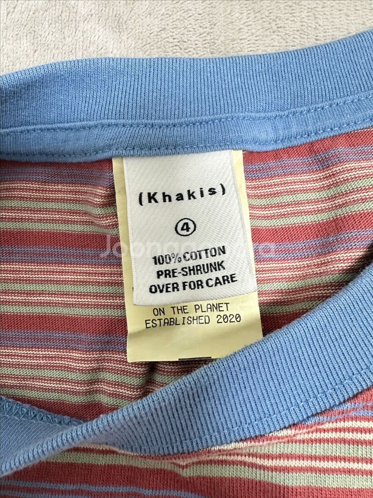 카키스 보더 롱슬리브 티셔츠 코퍼색상(무료배송)--3