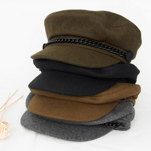 블랙체인 모직 마도로스 모자 새제품