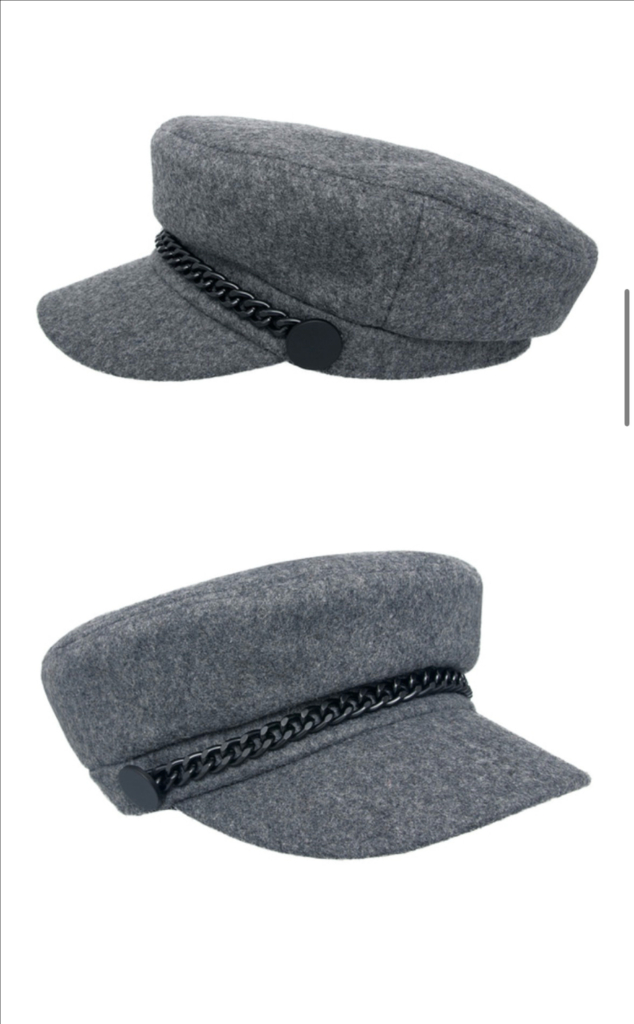 블랙체인 모직 마도로스 모자 새제품--1