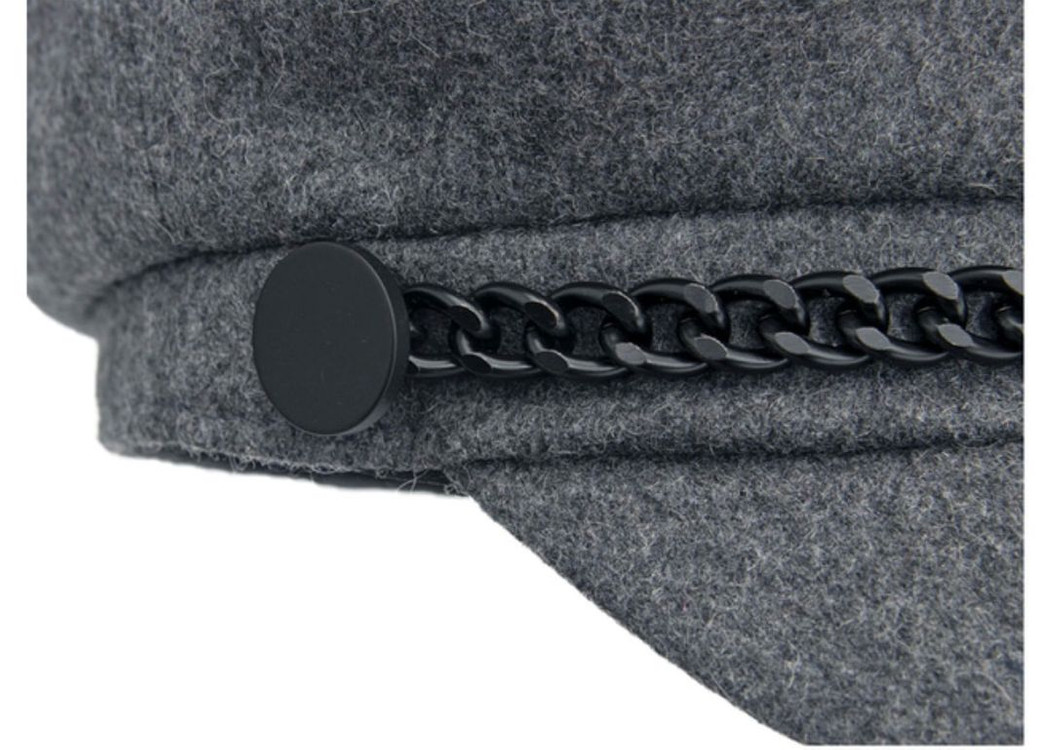 블랙체인 모직 마도로스 모자 새제품--2