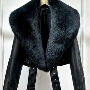 인조퍼카라 가죽 라이더 자켓 (새상품)