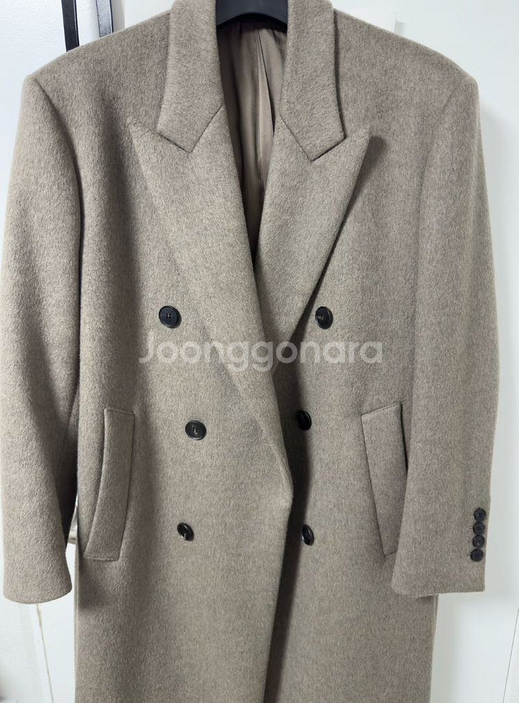 마마가리 / 캐시미어 더블코트 카키베이지 / 48사이즈--0