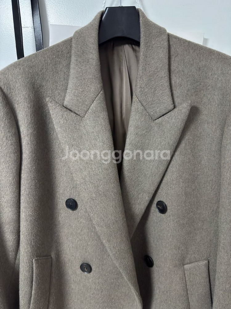 마마가리 / 캐시미어 더블코트 카키베이지 / 48사이즈--1