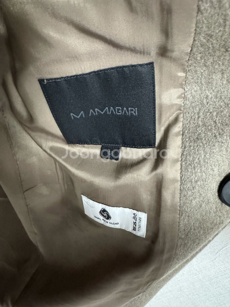 마마가리 / 캐시미어 더블코트 카키베이지 / 48사이즈--2