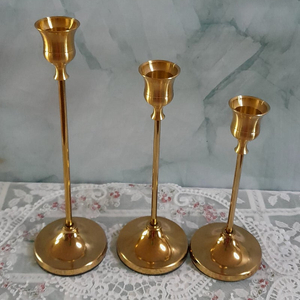새상품)돌상 칠순상 럭셔리 골드 촛대 3개 일괄 인테리어소품