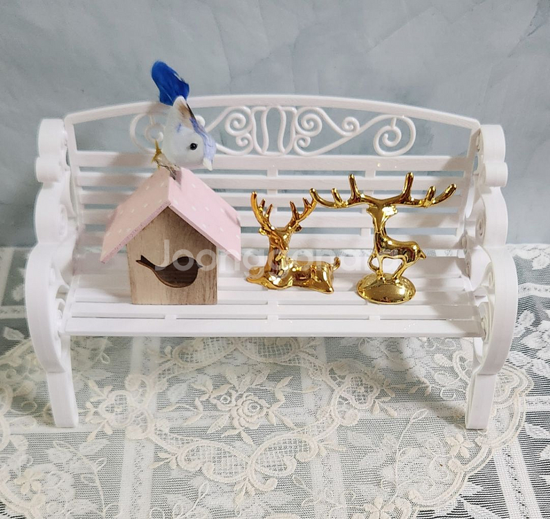 새상품)벤치 사슴세트 새집 새 일괄 인테리어소품--0