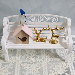 새상품)벤치 사슴세트 새집 새 일괄 인테리어소품