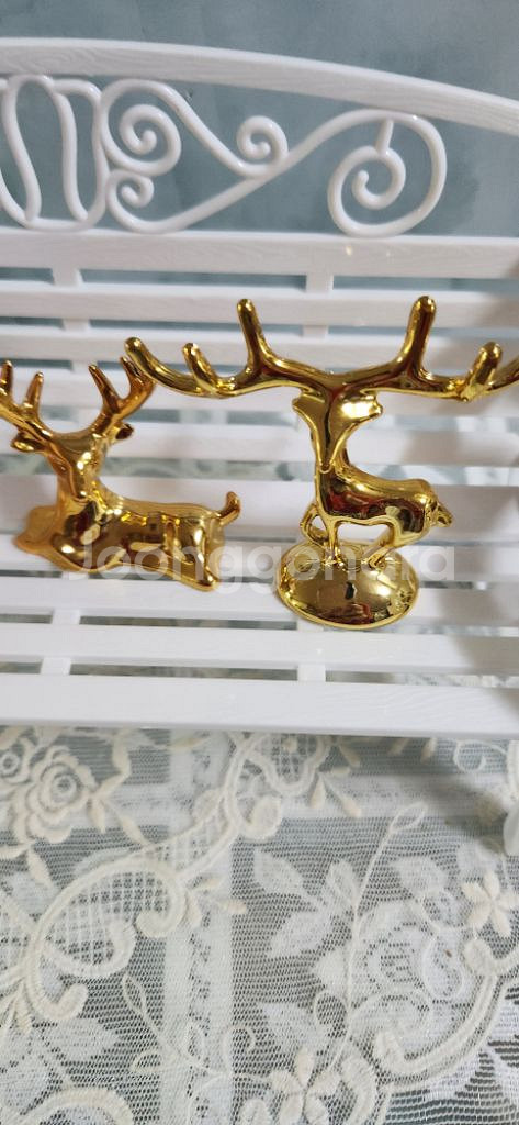 새상품)벤치 사슴세트 새집 새 일괄 인테리어소품--3