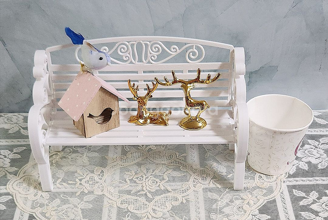 새상품)벤치 사슴세트 새집 새 일괄 인테리어소품--4