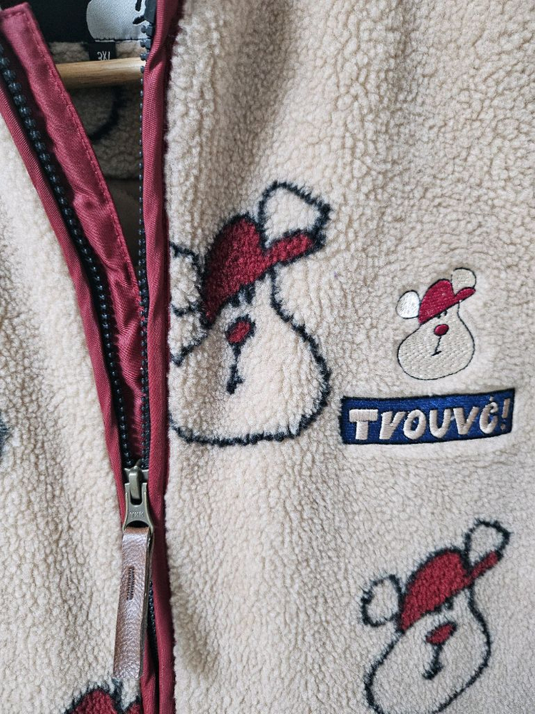 리미떼두두 뽀글이 곰돌이 양털 점퍼 3XL 사이즈--2