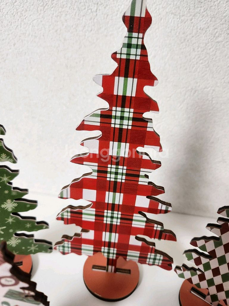 새상품)원목 크리스마스 트리 5개 일괄--5