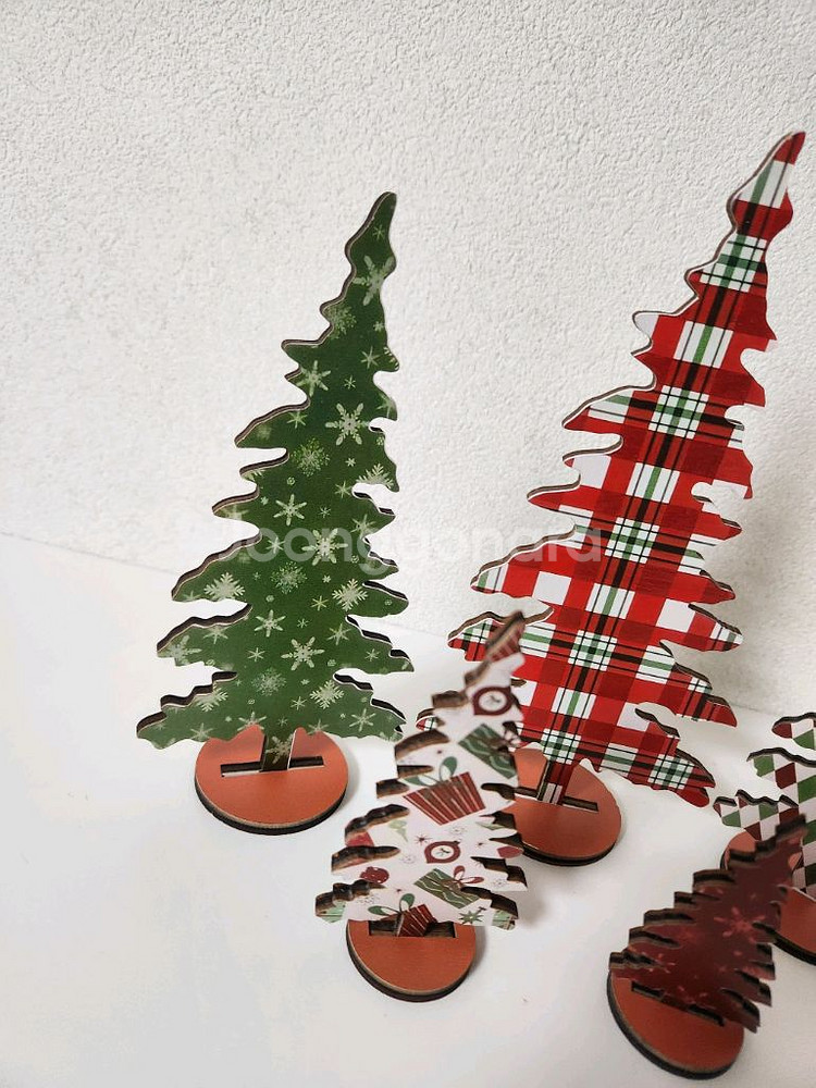 새상품)원목 크리스마스 트리 5개 일괄--7