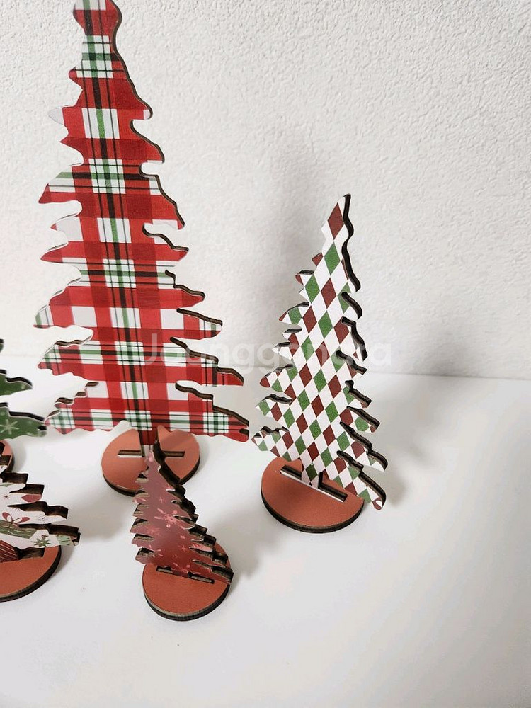 새상품)원목 크리스마스 트리 5개 일괄--8