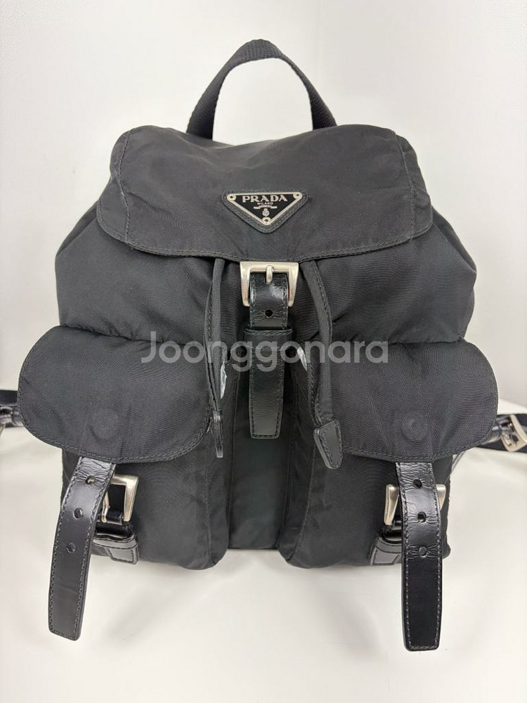 프라다 나일론 투포켓 스몰 백팩--2
