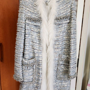 오브제 트위드 롱자켓. 55, 이탈리아 원단