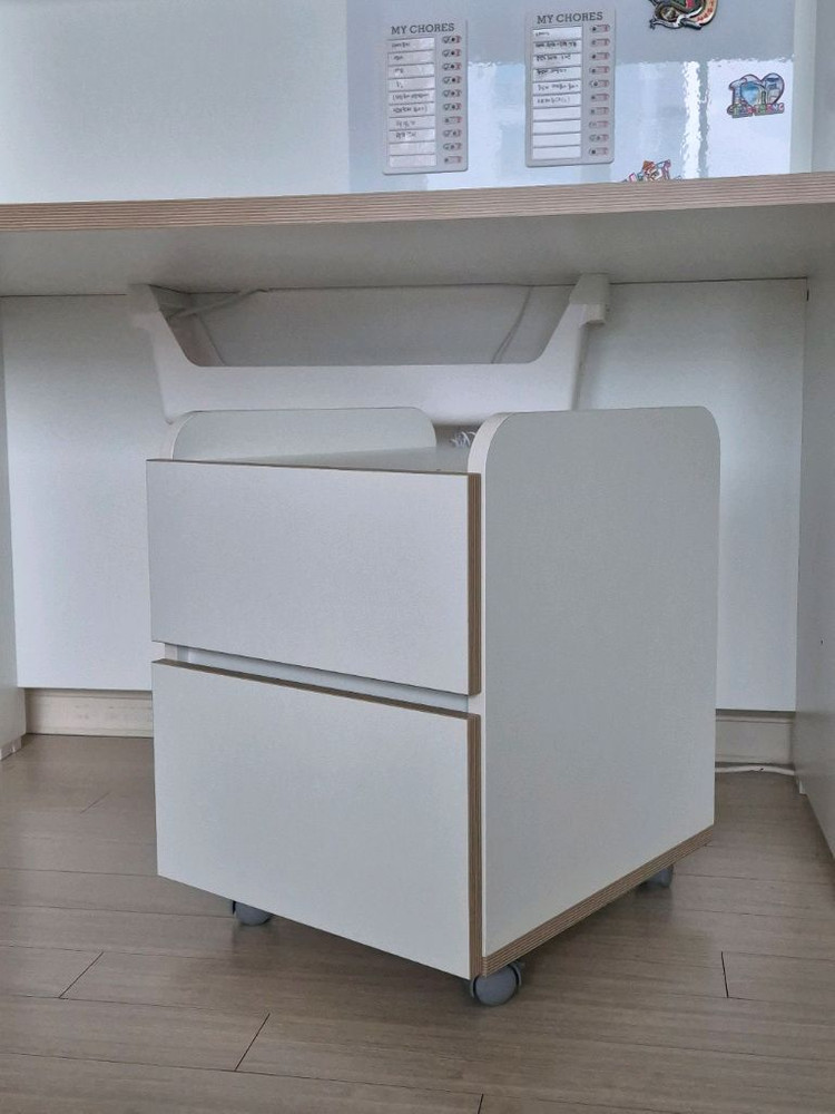 리바트 리토 초등학생책상 주니어책상 이동식서랍 린백책상의자 사무용의자 풀세트로 판매합니다--6