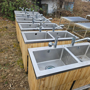 업소용 스테인리스 싱크대 1조 2조 스텐 개수대 이미지