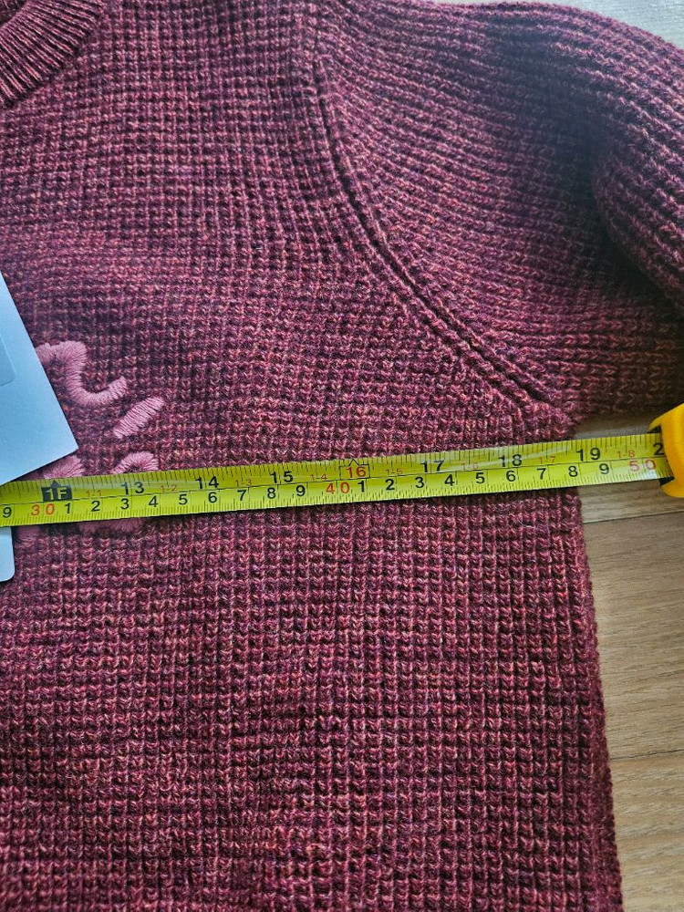 메종키츠네 핸드라이팅 와플니트--7