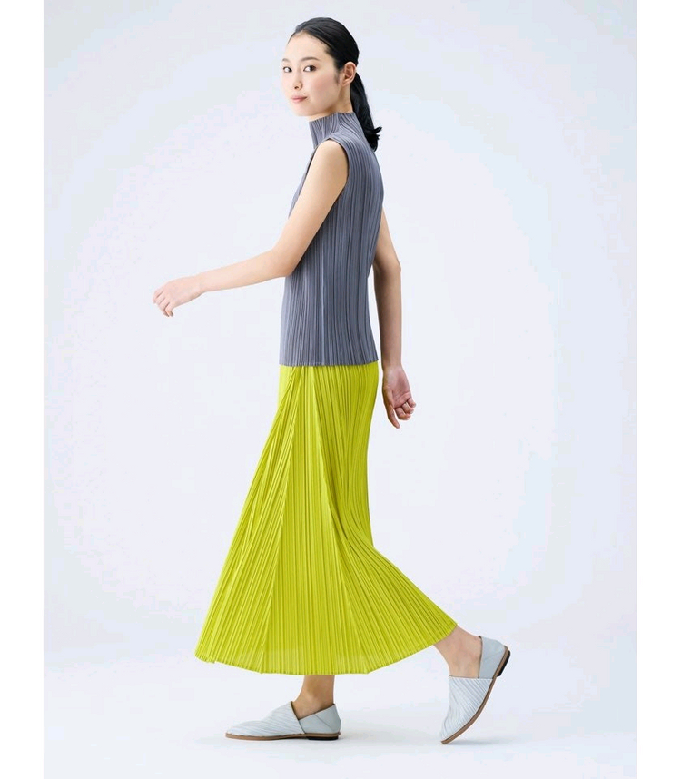 플리츠플리즈 멜로우플리츠 스커트 네이비 3사이즈--1