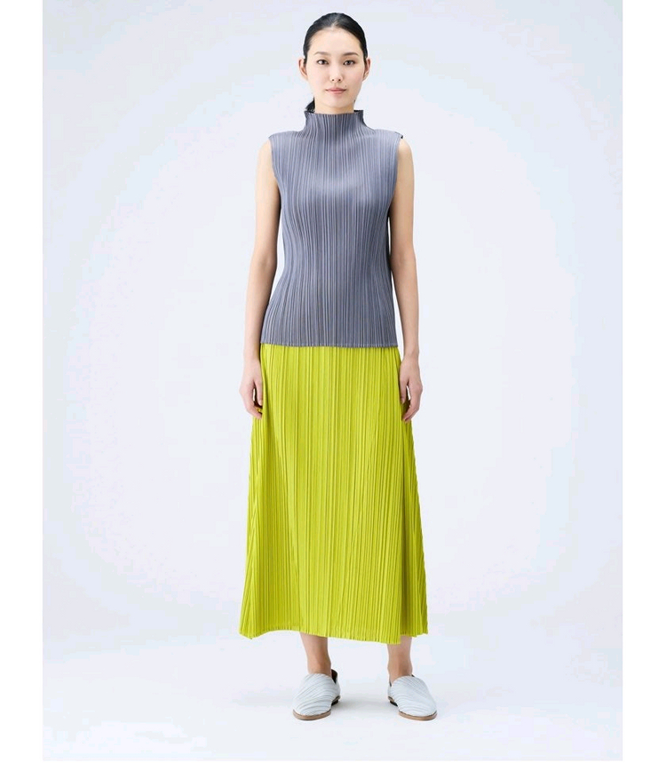 플리츠플리즈 멜로우플리츠 스커트 네이비 3사이즈--3