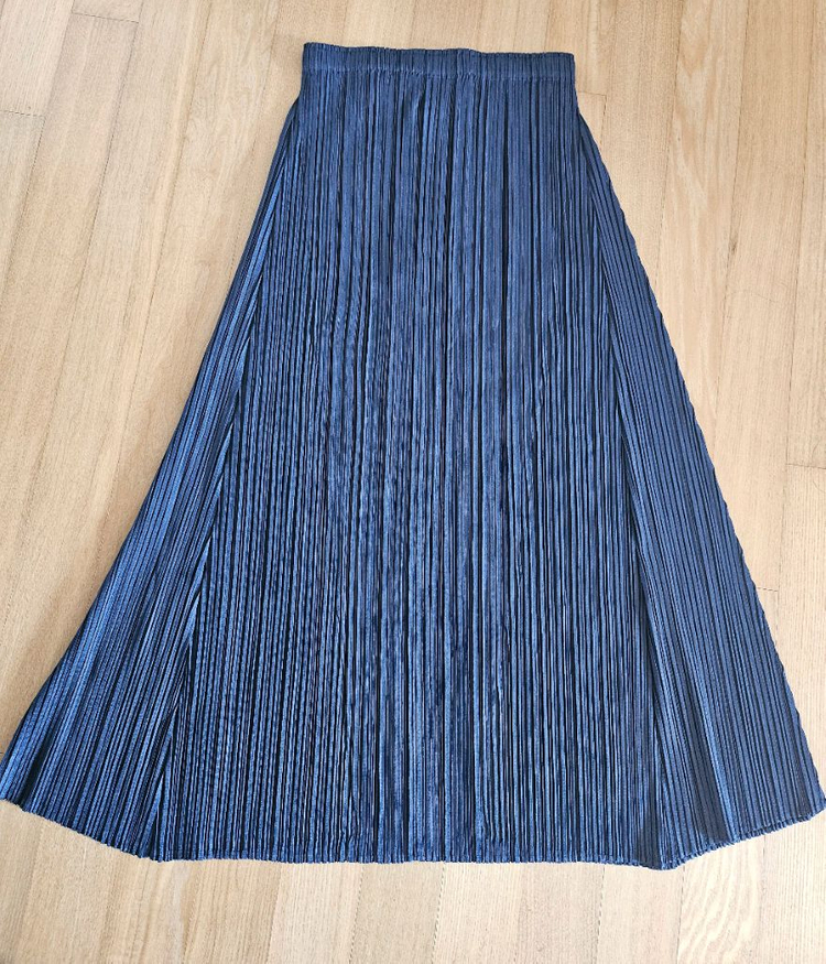 플리츠플리즈 멜로우플리츠 스커트 네이비 3사이즈--5