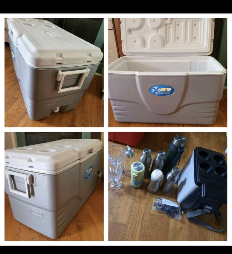 콜맨대형아이스박스저렴히6만원그외영구아이스팩3개+그외텀블러등12가지모두덤--1