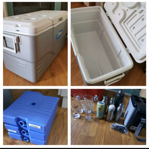 콜맨대형아이스박스저렴히6만원그외영구아이스팩3개+그외텀블러등12가지모두덤