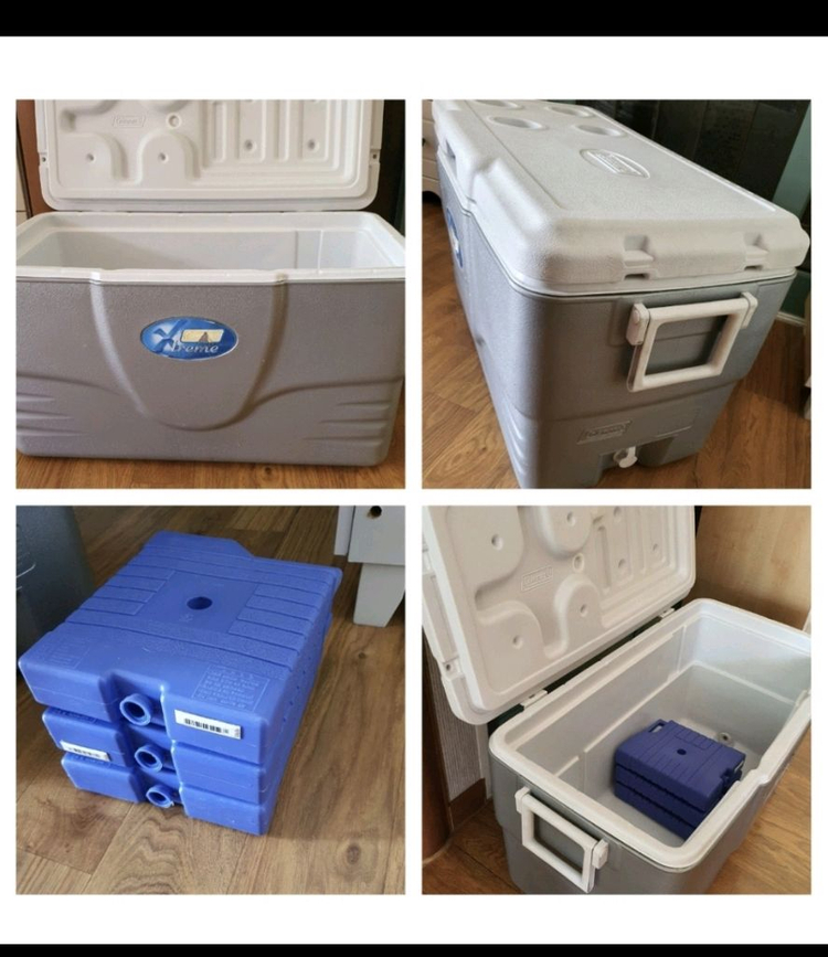 콜맨대형아이스박스저렴히6만원그외영구아이스팩3개+그외텀블러등12가지모두덤--2