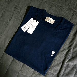 25ss 아미 오가닉 코튼 반팔 티셔츠 반팔티 네이비 XL사이즈