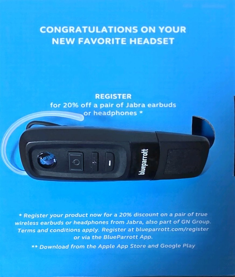 Jabra 블루패럿 C300-XT 헤드셋 이미지