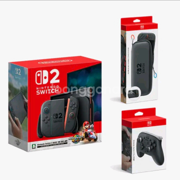 [미개봉] 닌텐도 스위치2 마리오카트 월드세트 + 프로컨트롤러 + 휴대용 케이스--1