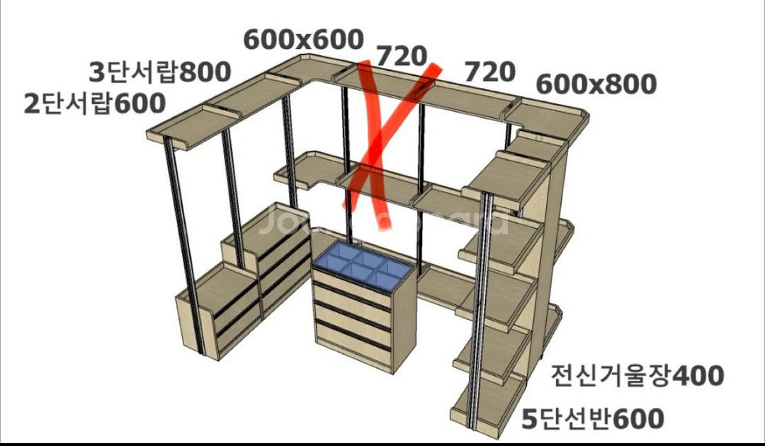 (급처) 시스템헹거 거울장 수납장 일괄판매--2