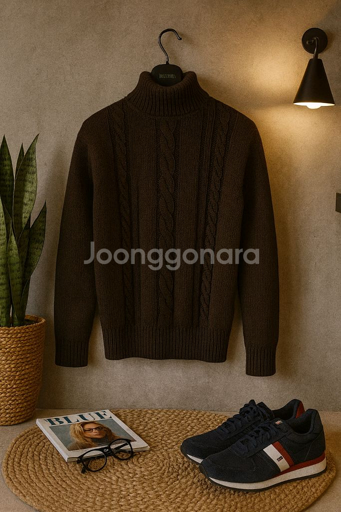 타미힐피거 케이블 니트 가디건--1