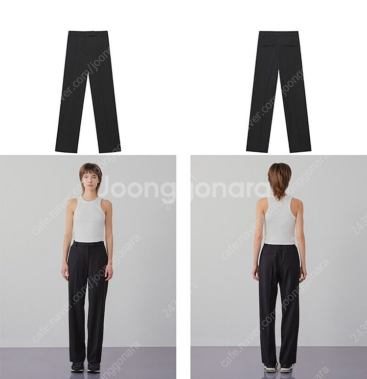 인스턴트펑크 클래식 스트레이트 핏 슬랙스 블랙 스몰--5