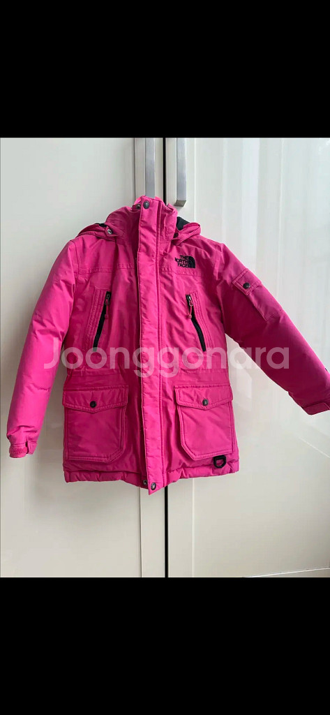 노스페이스 핑크색 패딩 점퍼(110)--0
