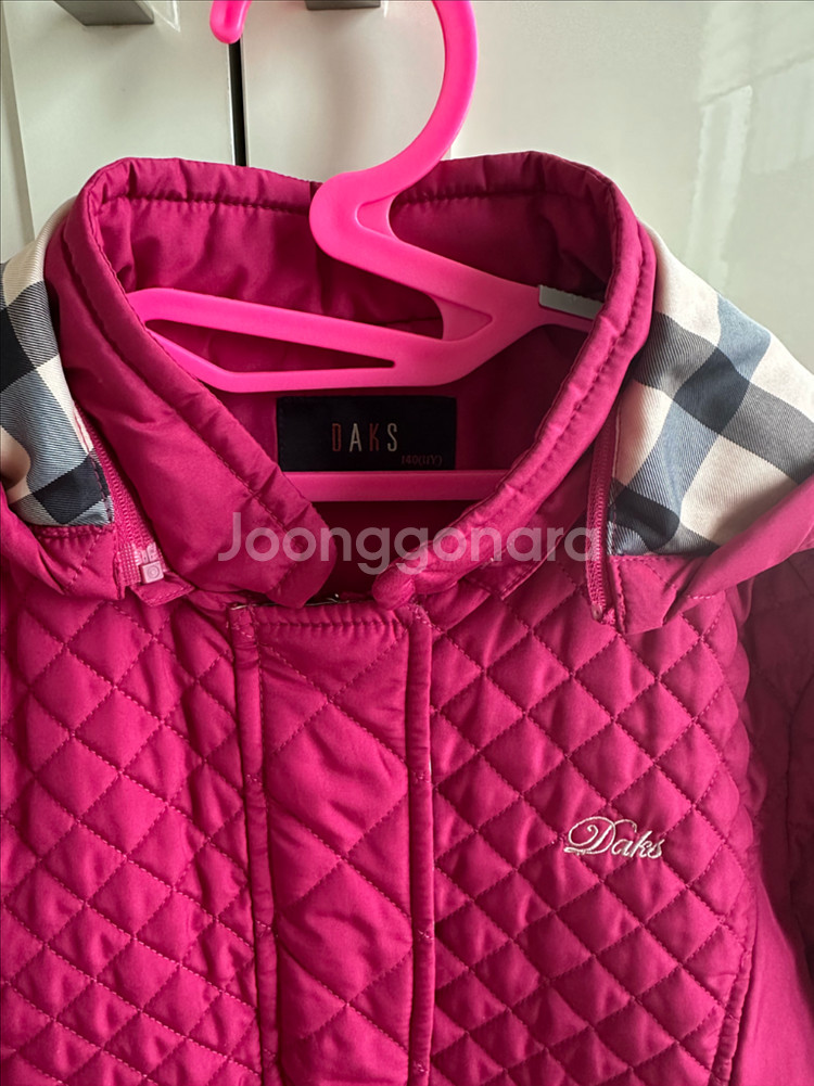 키즈 닥스 여성 퀼팅 자켓 핑크(120)--1