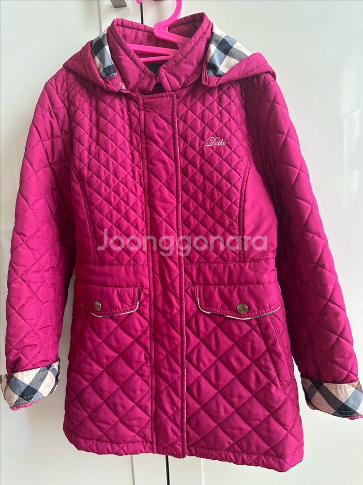 키즈 닥스 여성 퀼팅 자켓 핑크(120)--0
