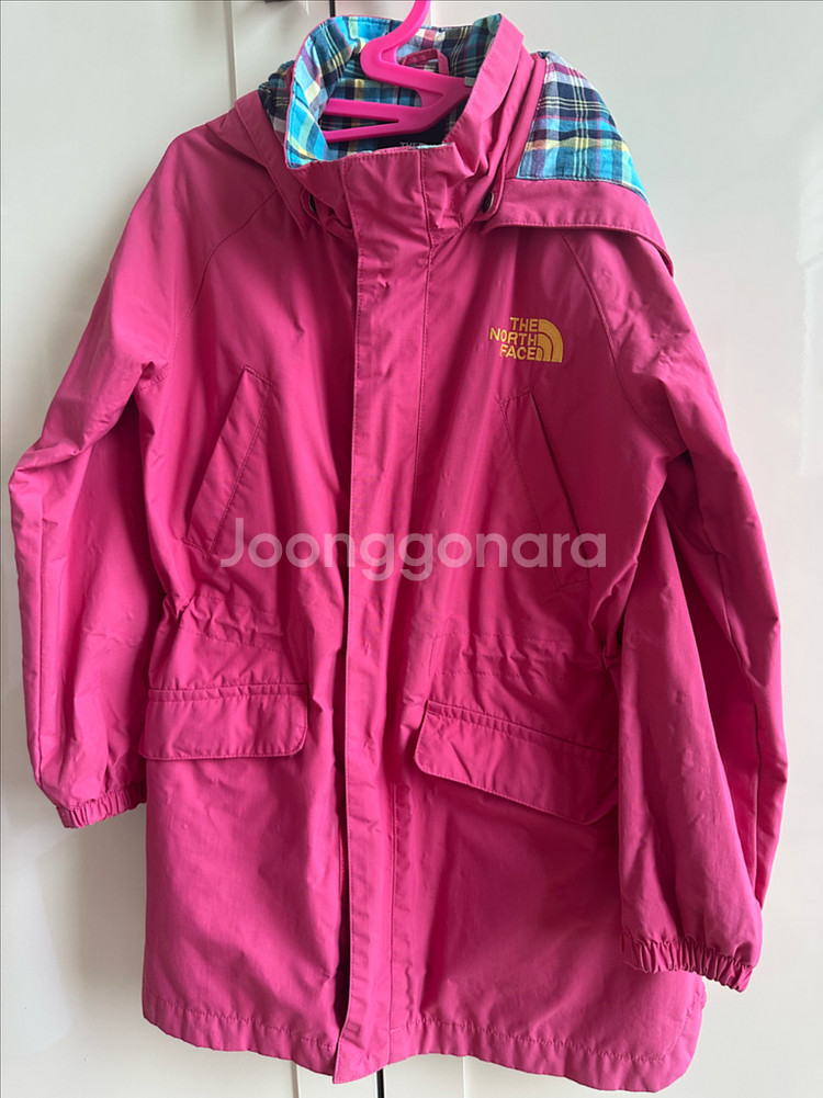 키즈 노스페이스 핑크색 바람막이 (120)--0