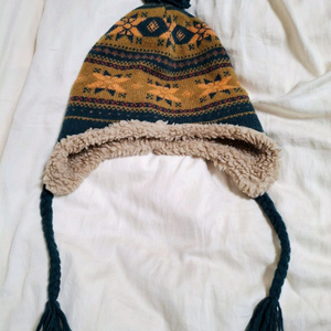 모70 에스닉 귀도리 귀달이 모자 뱅뱅