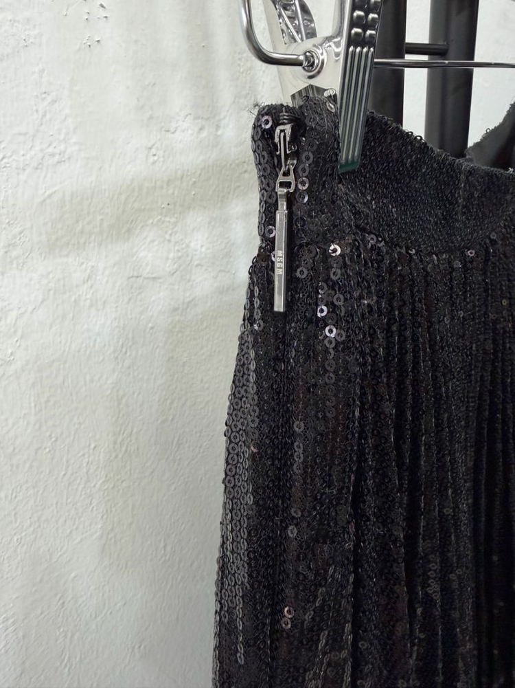 매장판정품) MSGM 스팽글 플리츠 스커트 38--3