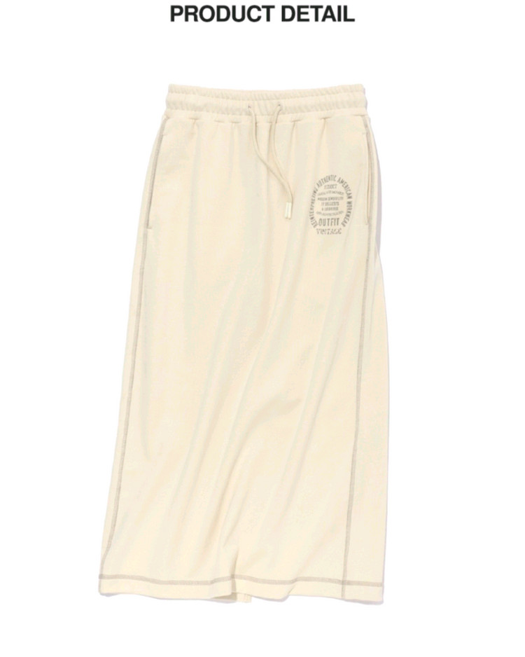맥우드건 론아스 3204 크림 롱스커트 단품스몰--3