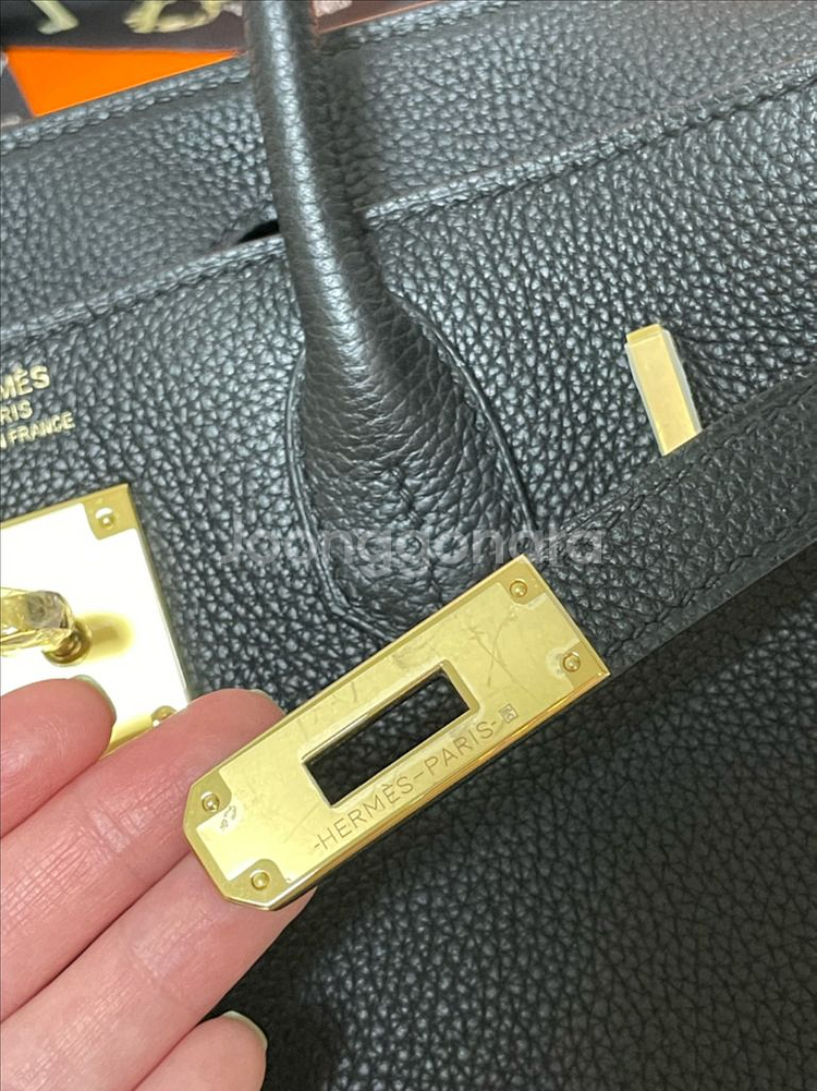 에르메스 버킨25 블랙금장--3