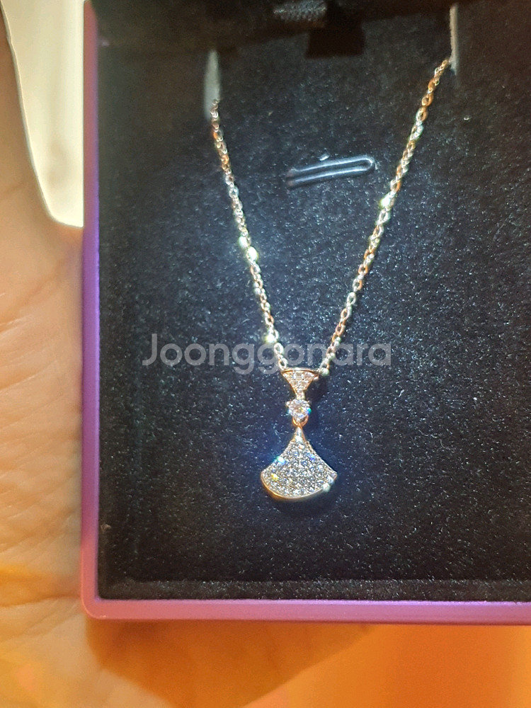 불ㄱㄹ 디바스 로즈골드 보석 목걸이 (925실버)--0