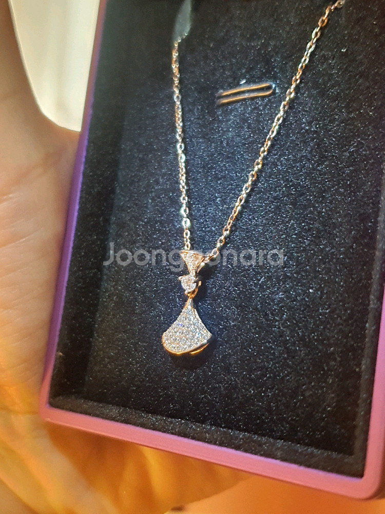 불ㄱㄹ 디바스 로즈골드 보석 목걸이 (925실버)--1