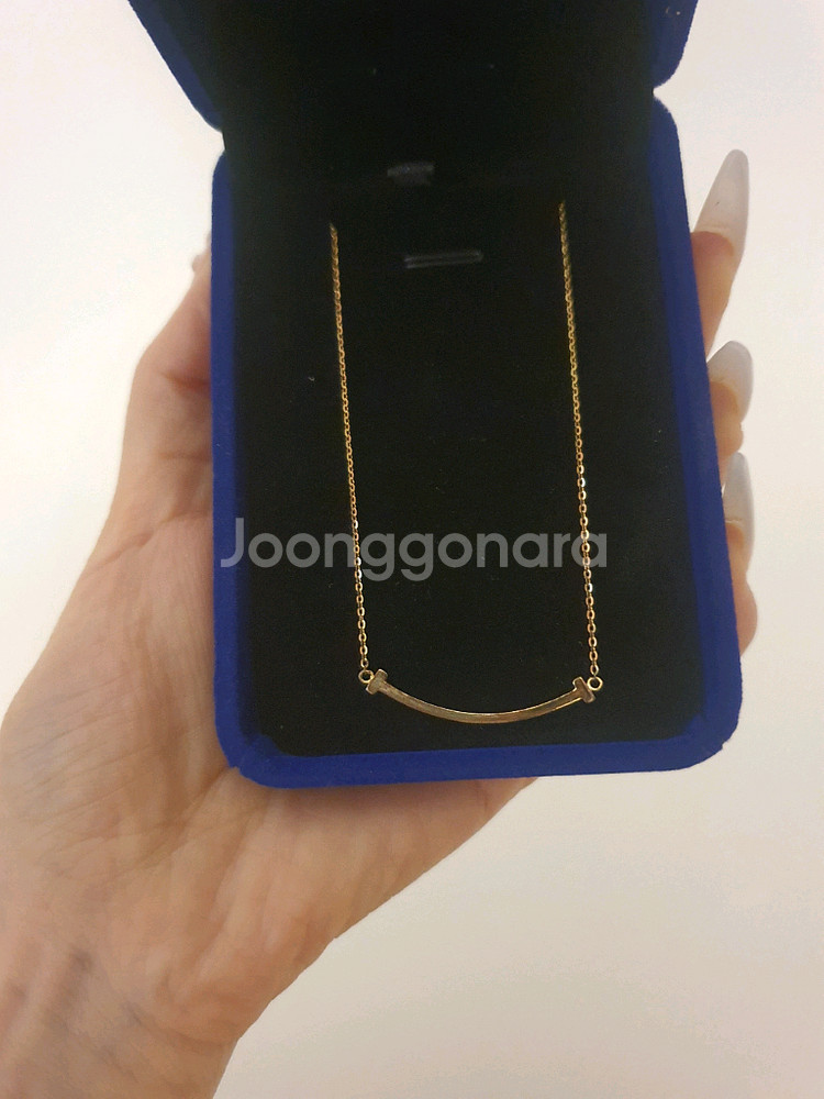 티ㅍㄴ 스마일 18k골드 도금 목걸이(925실버)--0