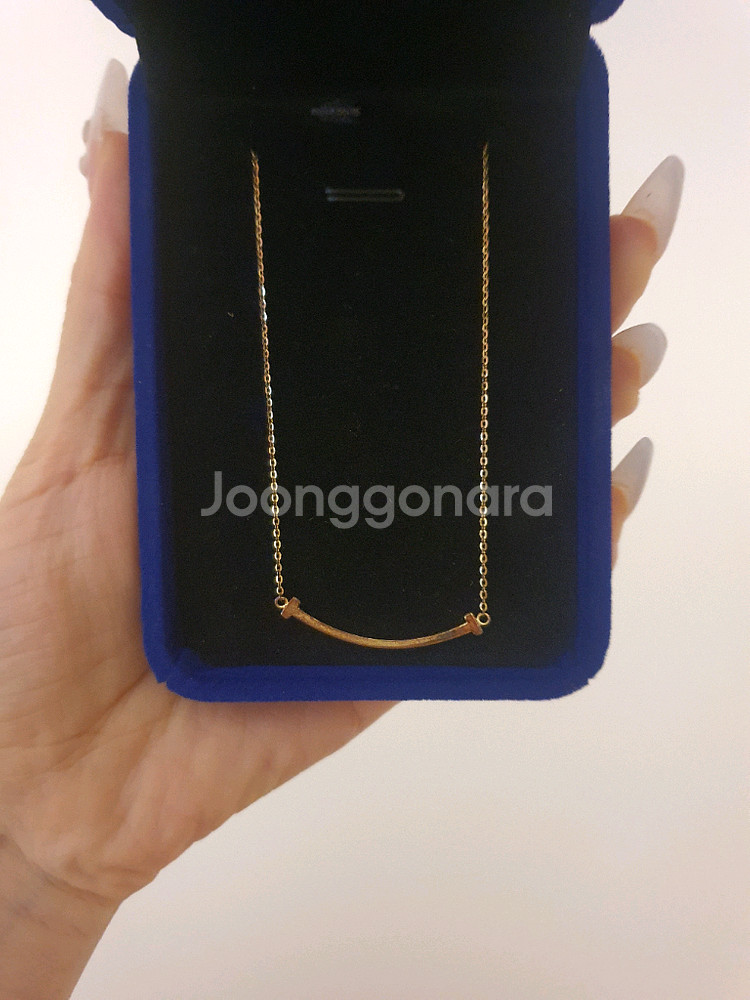 티ㅍㄴ 스마일 18k골드 도금 목걸이(925실버)--1